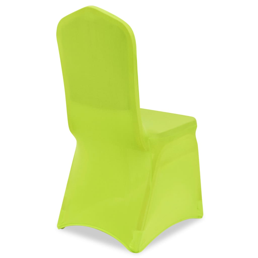 vidaXL Funda de silla elástica 6 unidades verde