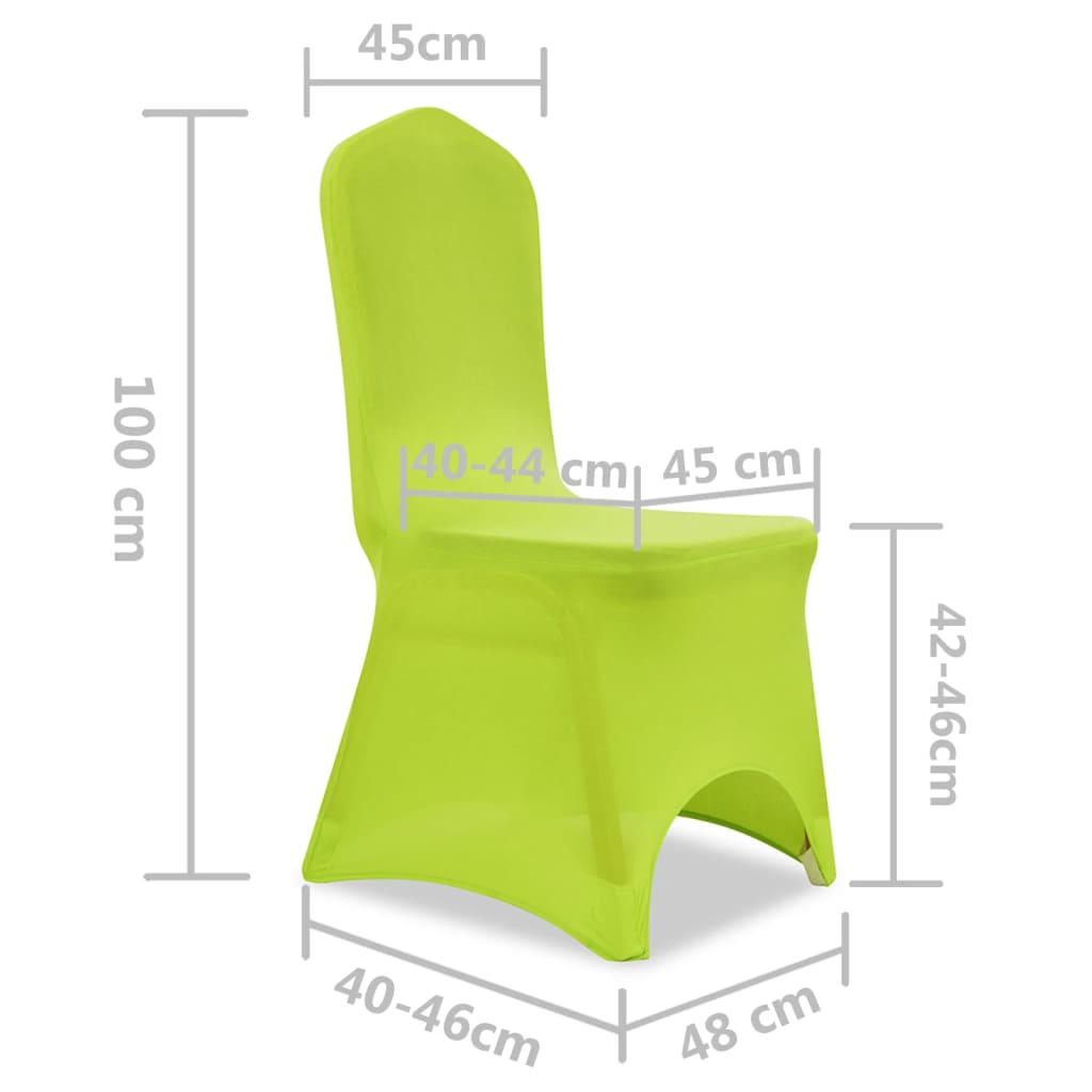 vidaXL Funda de silla elástica 6 unidades verde