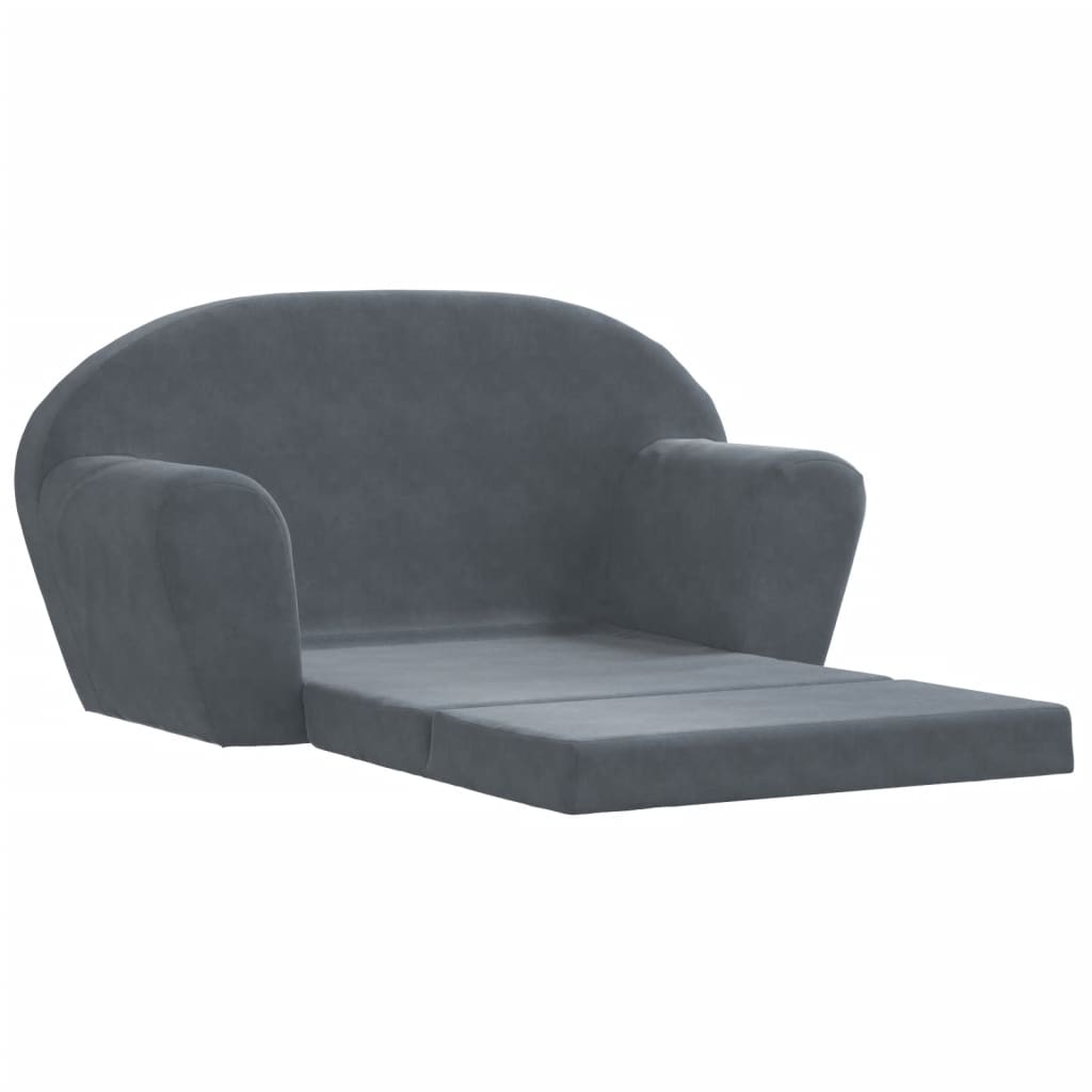 vidaXL Sillón desplegable para niños gris claro