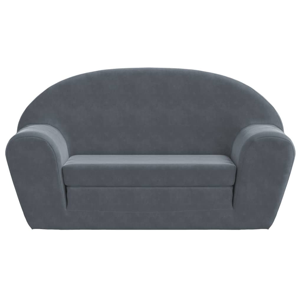 vidaXL Sillón desplegable para niños gris claro