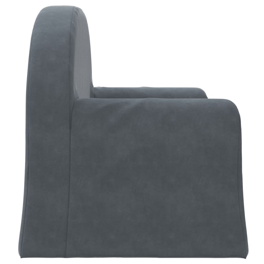 vidaXL Sillón desplegable para niños gris claro