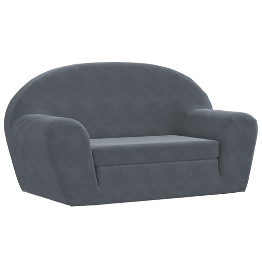 vidaXL Sillón desplegable para niños gris claro