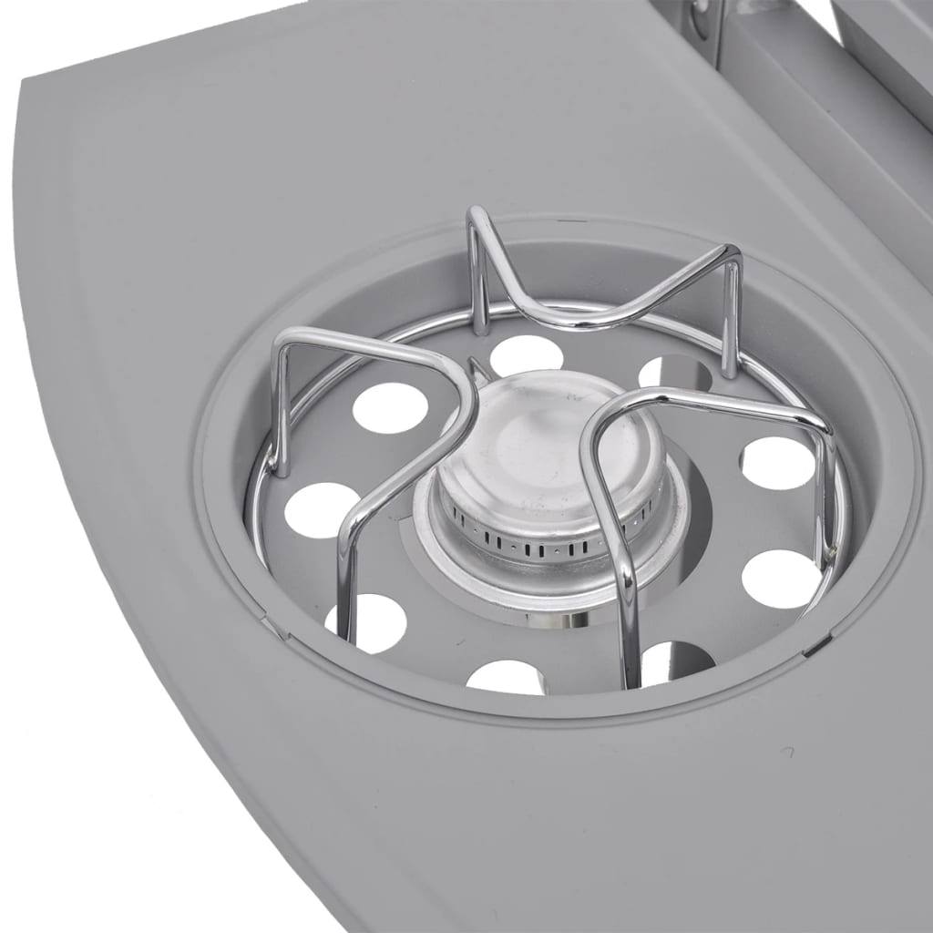 vidaXL Barbacoa grill de gas 4+1 quemadores plateada