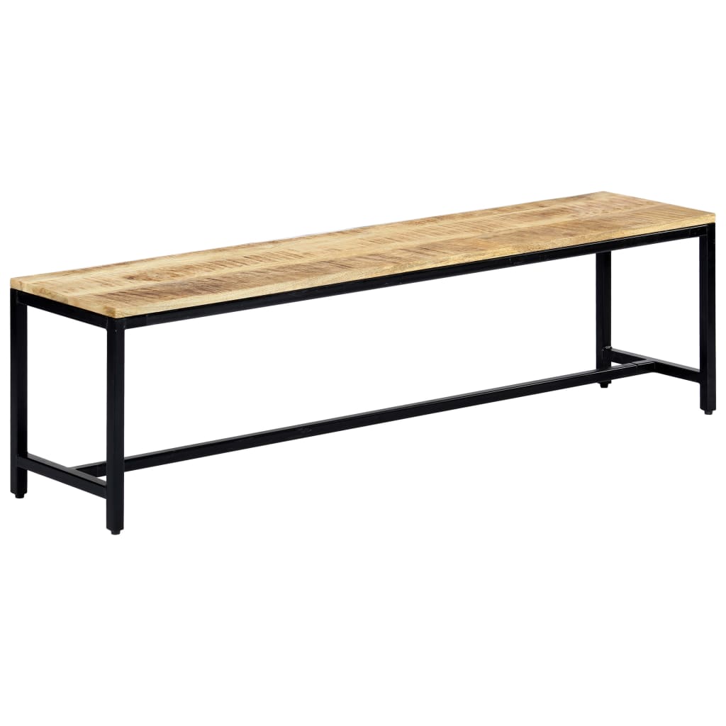 vidaXL Banco de comedor madera maciza de mango en bruto 160 cm