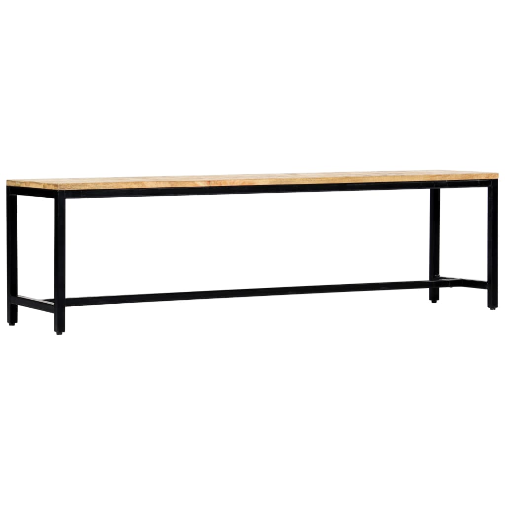 vidaXL Banco de comedor madera maciza de mango en bruto 160 cm