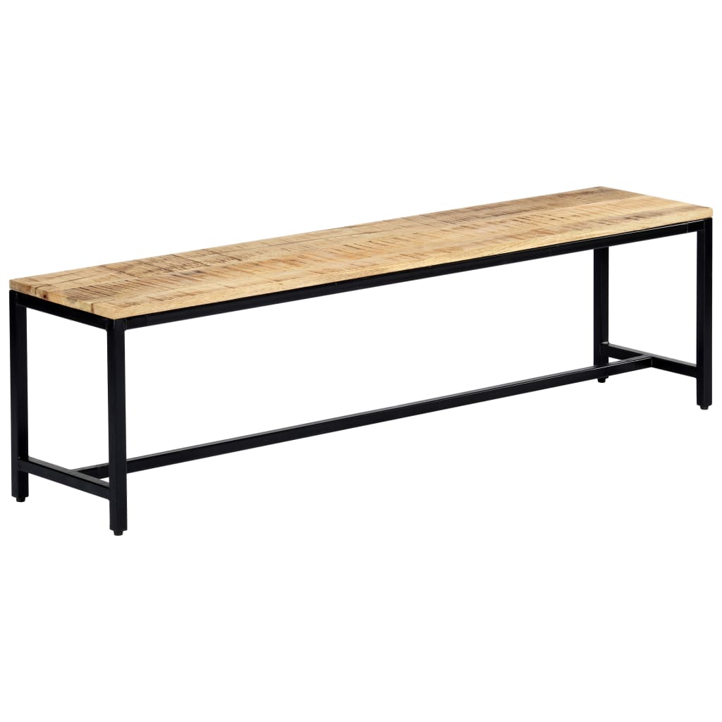 vidaXL Banco de comedor madera maciza de mango en bruto 160 cm