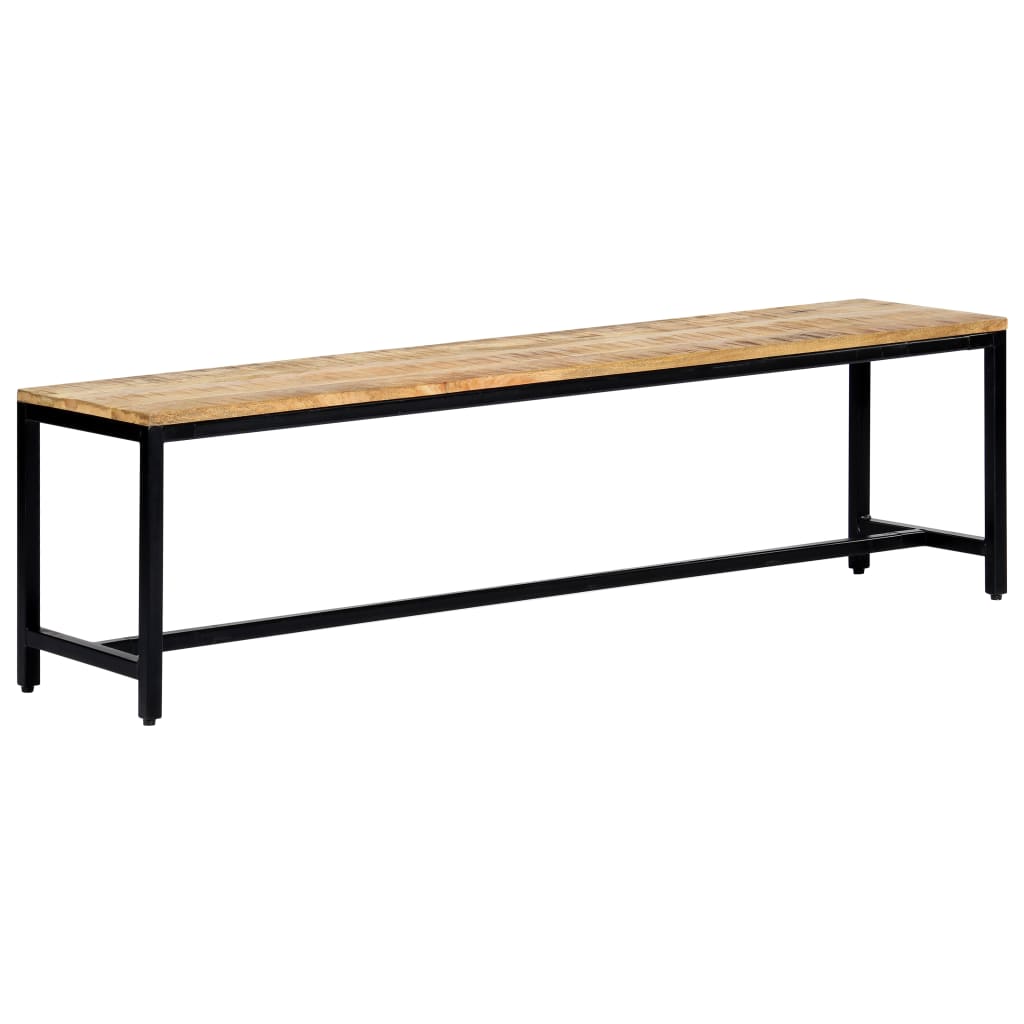 vidaXL Banco de comedor madera maciza de mango en bruto 160 cm