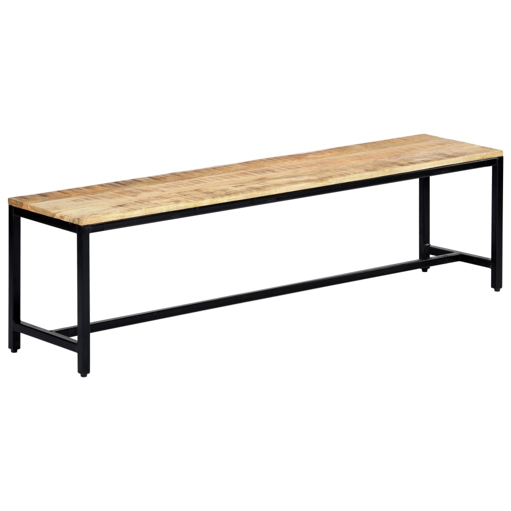 vidaXL Banco de comedor madera maciza de mango en bruto 160 cm