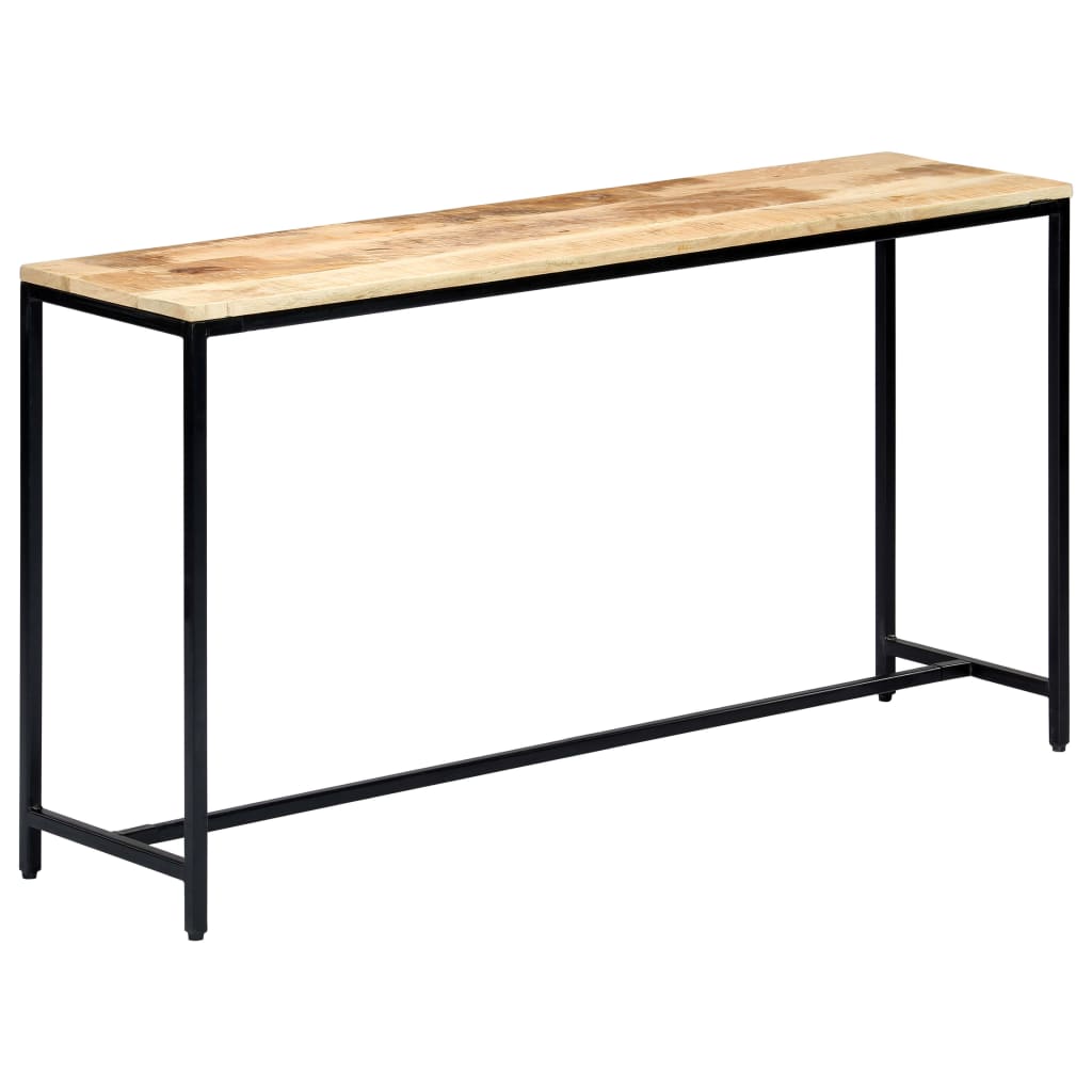 vidaXL Mesa consola de madera maciza de mango en bruto 140x35x76 cm