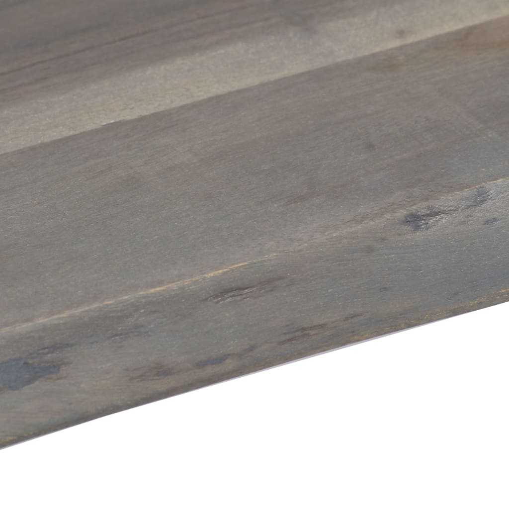 vidaXL Mesa de centro borde natural acacia maciza gris 115x60x40 cm