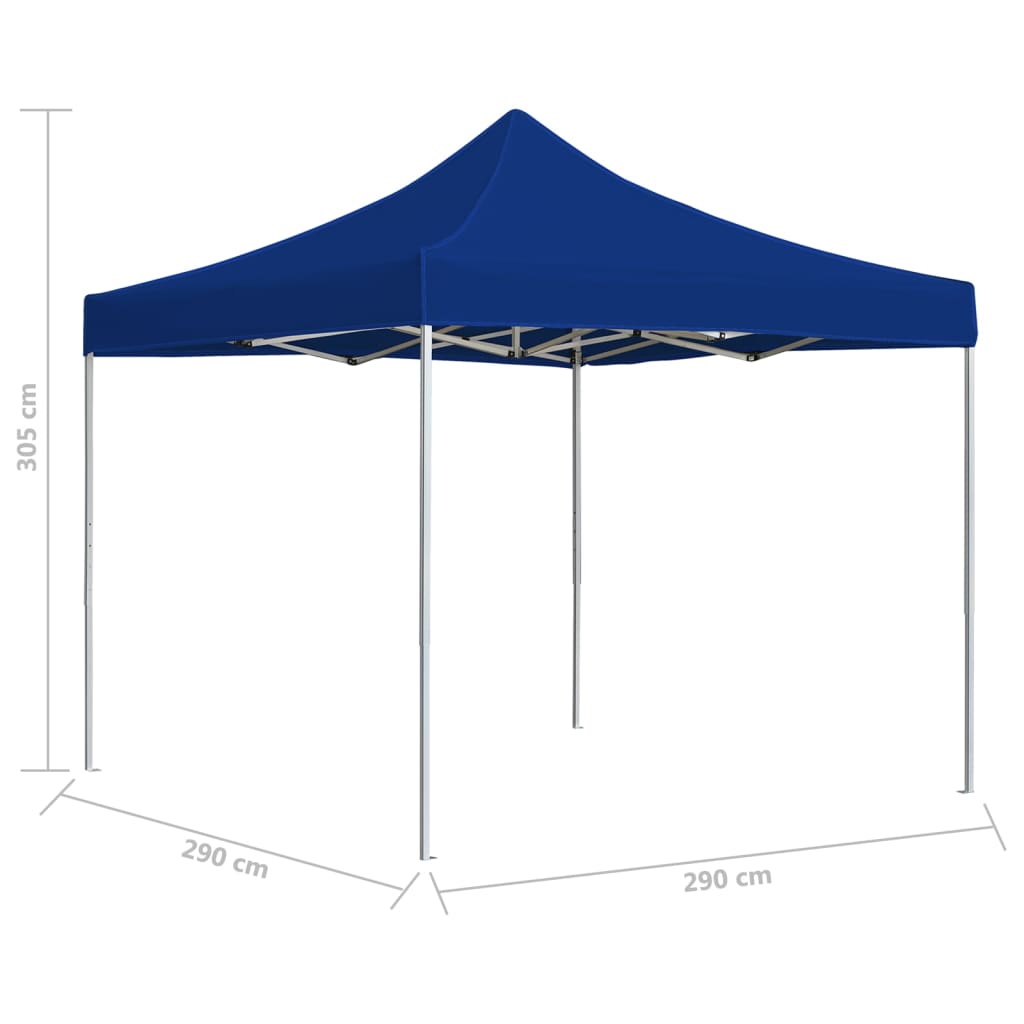 vidaXL Carpa plegable profesional de aluminio azul 3x3 m