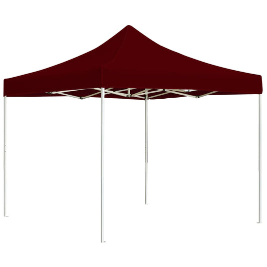 vidaXL Carpa plegable profesional aluminio rojo tinto 3x3 m