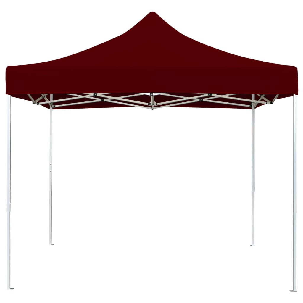 vidaXL Carpa plegable profesional aluminio rojo tinto 3x3 m