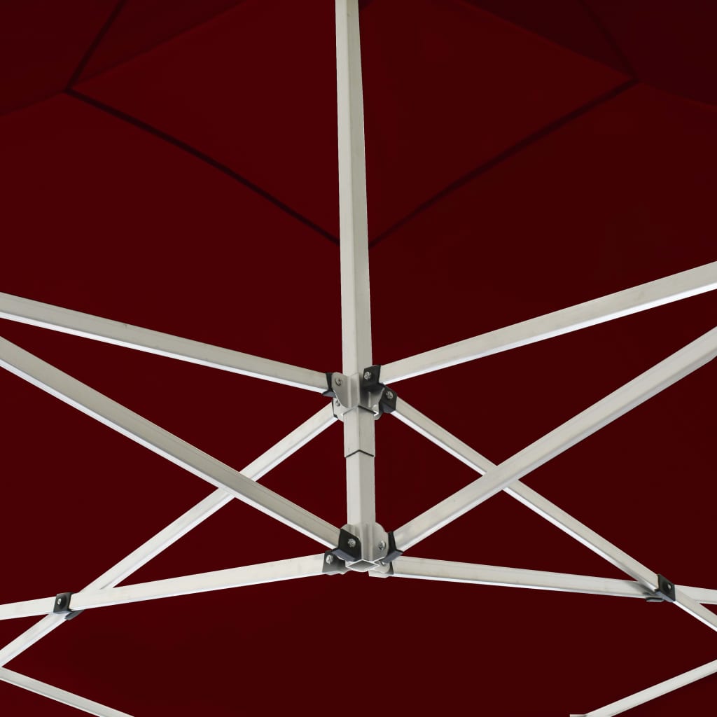 vidaXL Carpa plegable profesional aluminio rojo tinto 3x3 m