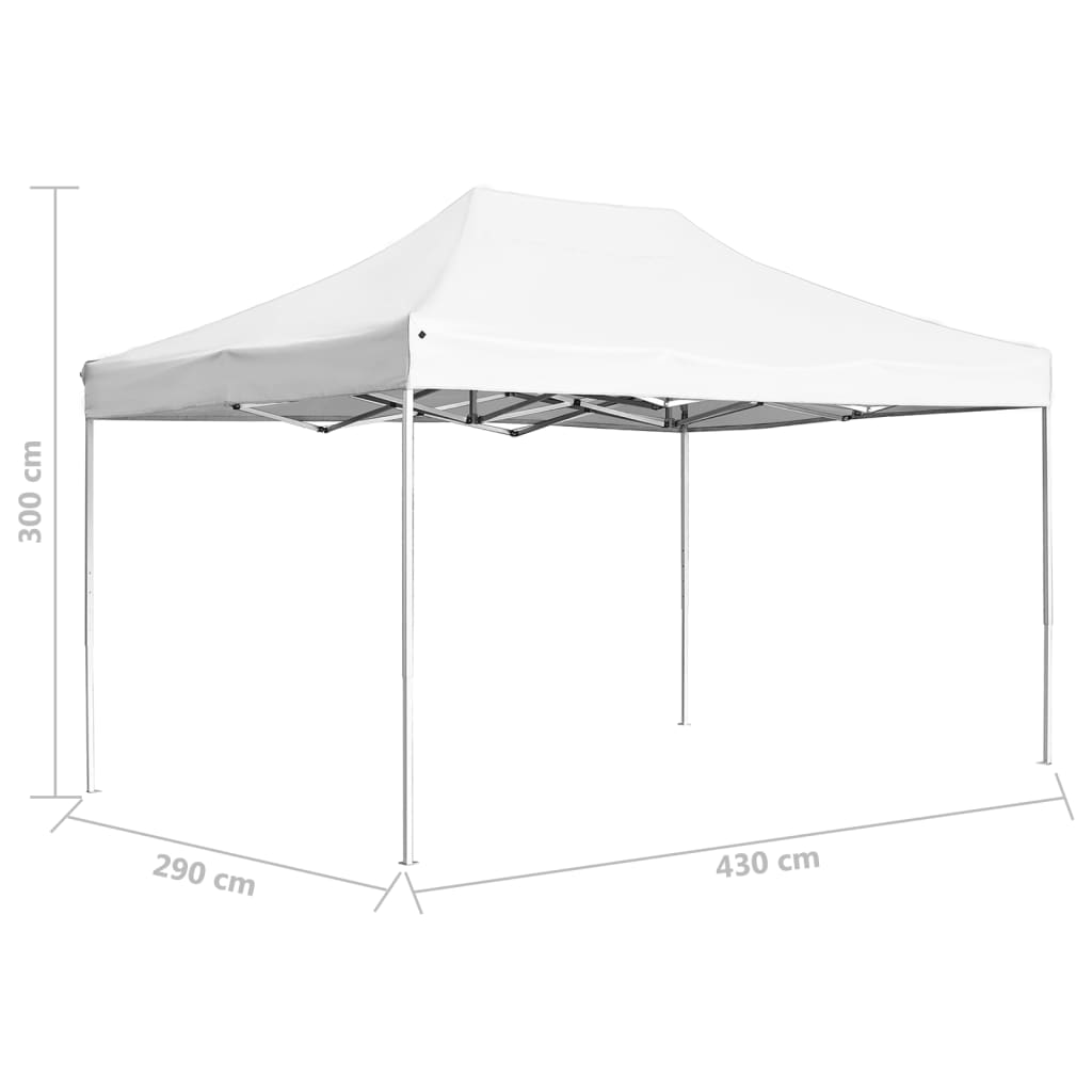 vidaXL Carpa plegable profesional de aluminio blanca 4,5x3 m