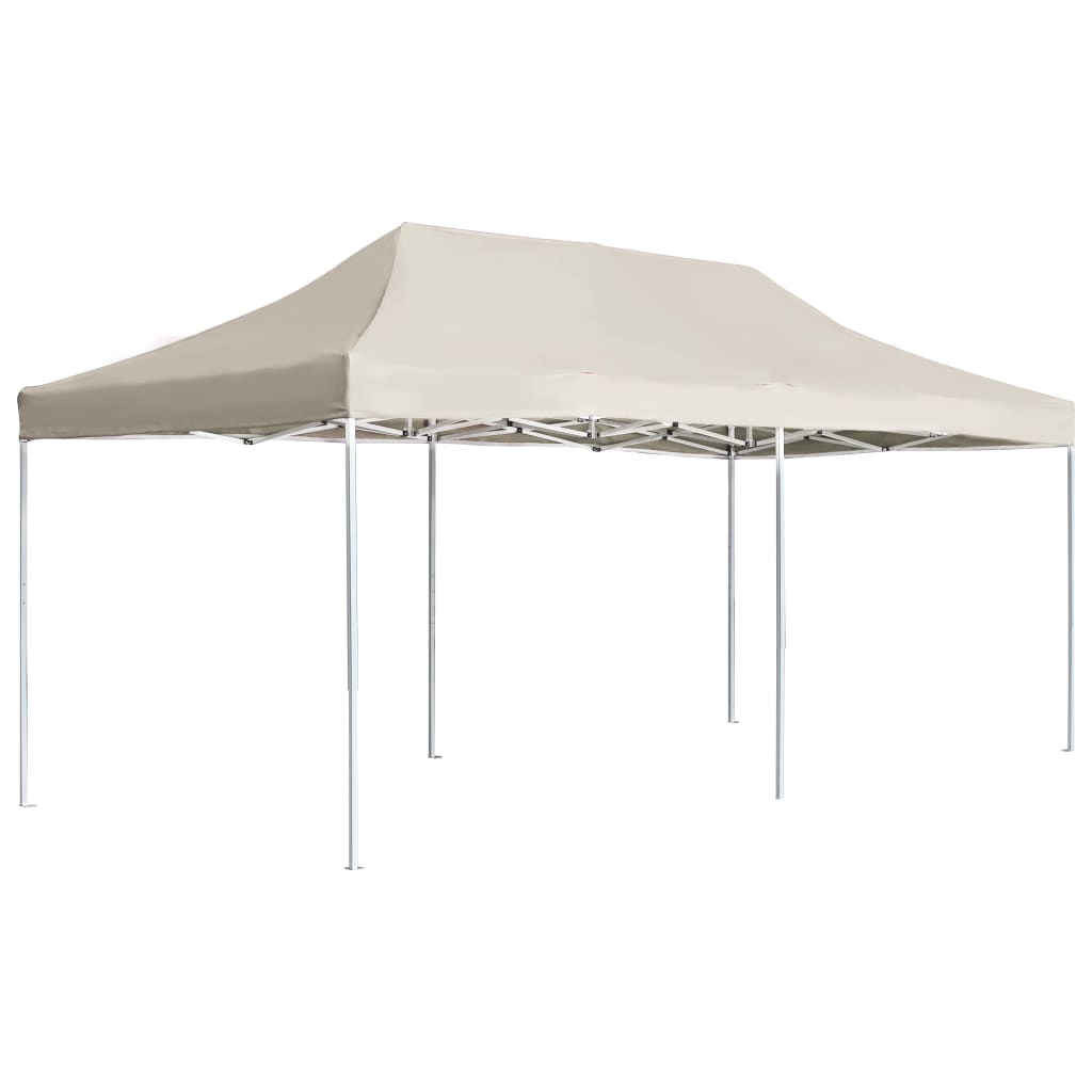 vidaXL Carpa plegable profesional de aluminio crema 6x3 m