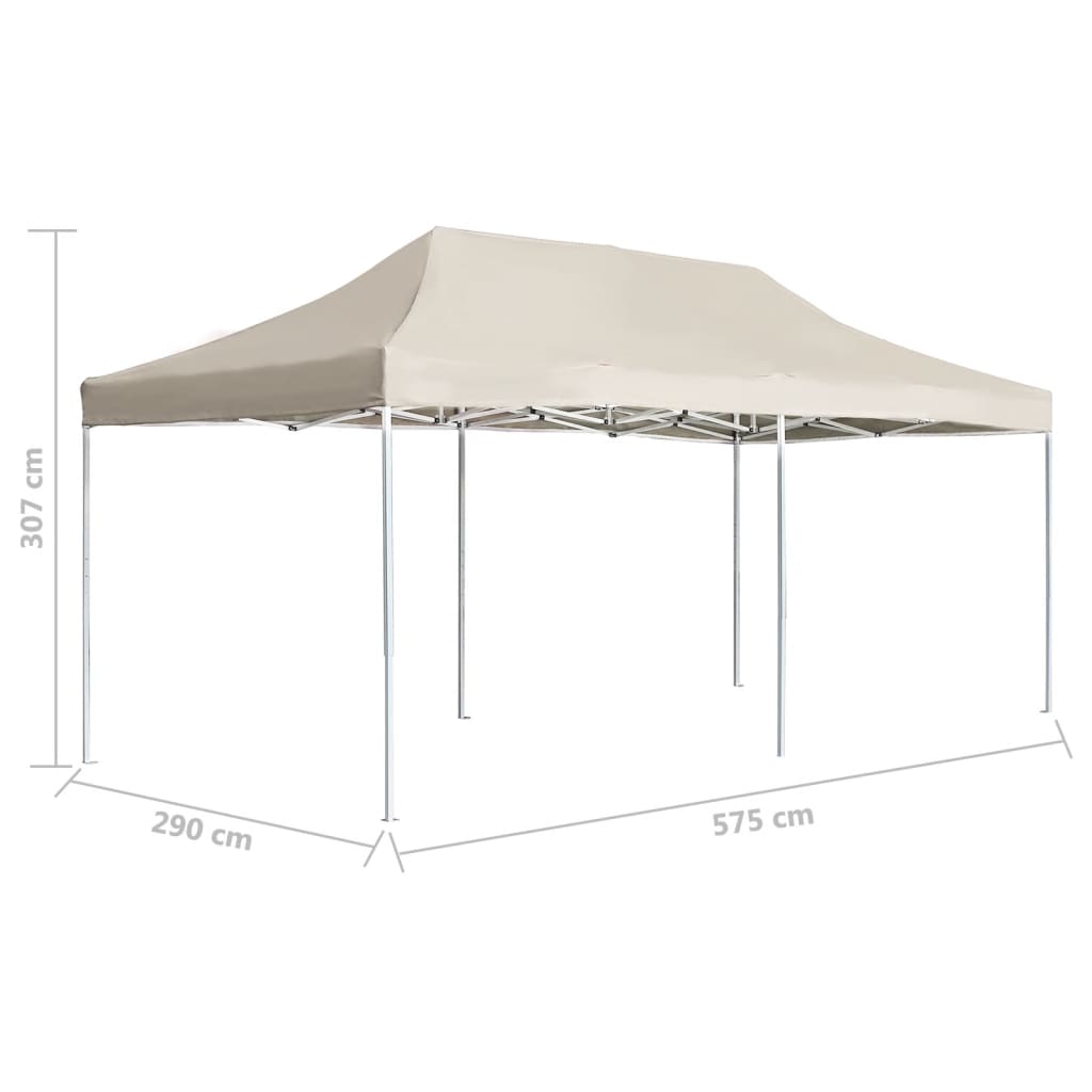 vidaXL Carpa plegable profesional de aluminio crema 6x3 m