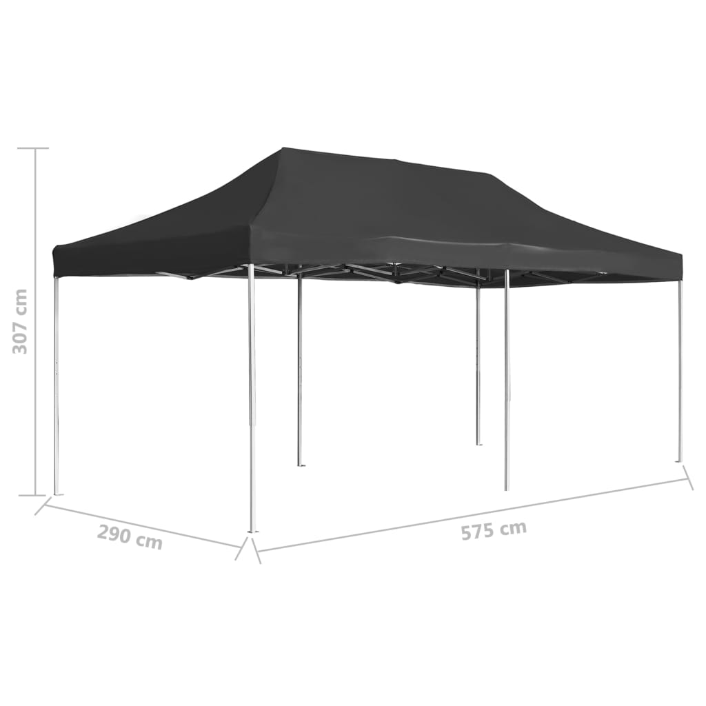 vidaXL Carpa plegable profesional de aluminio antracita 6x3 m