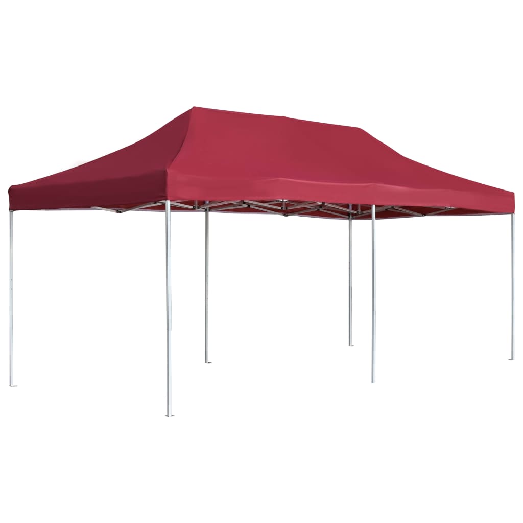 vidaXL Carpa plegable profesional de aluminio rojo vino tinto 6x3m