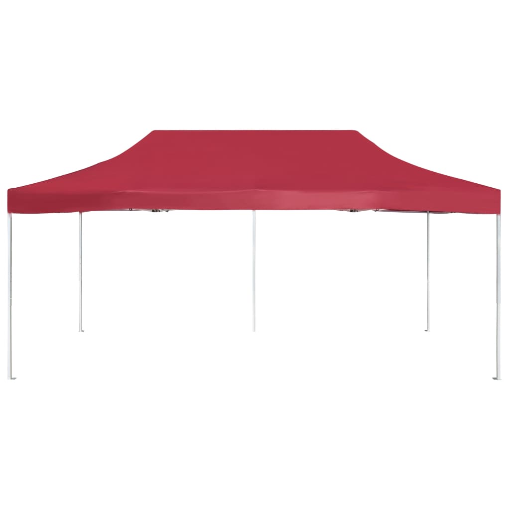 vidaXL Carpa plegable profesional de aluminio rojo vino tinto 6x3m