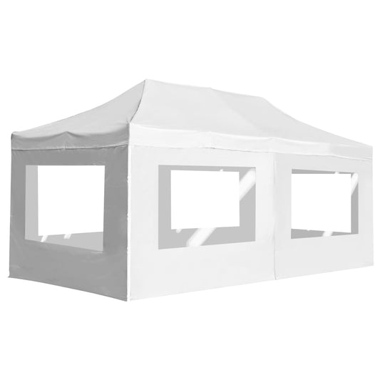 vidaXL Carpa plegable profesional y paredes aluminio blanco 6x3 m