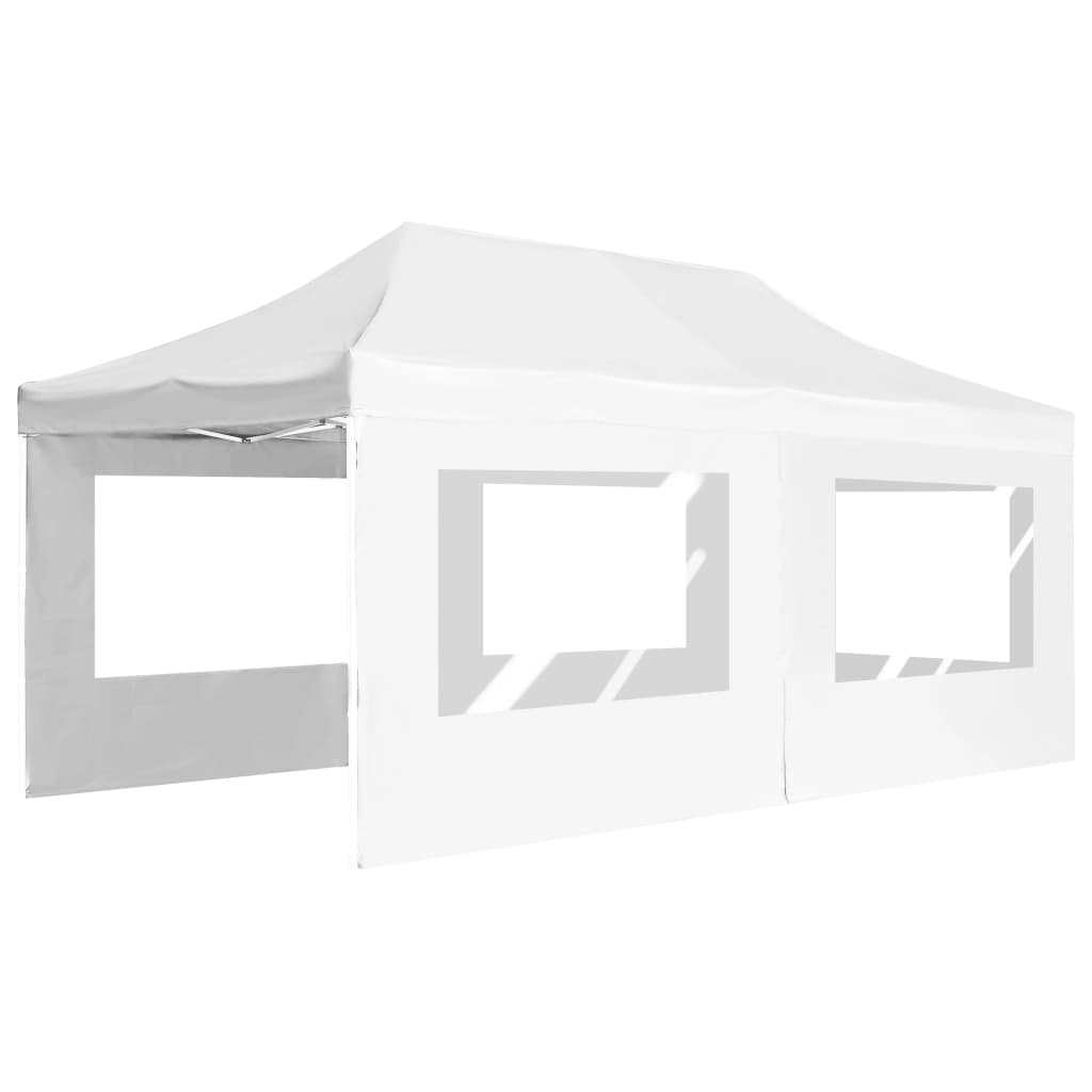 vidaXL Carpa plegable profesional y paredes aluminio blanco 6x3 m