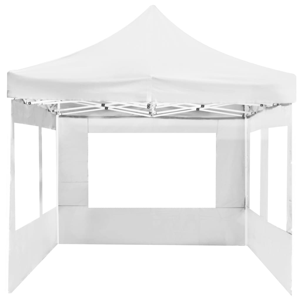 vidaXL Carpa plegable profesional y paredes aluminio blanco 6x3 m