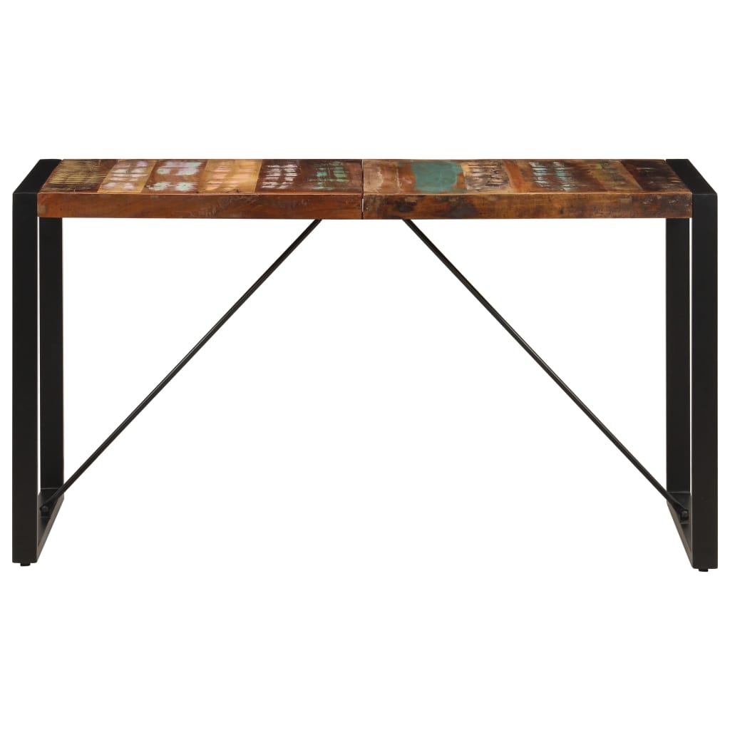 vidaXL Mesa de comedor de madera maciza reciclada 140x70x75 cm