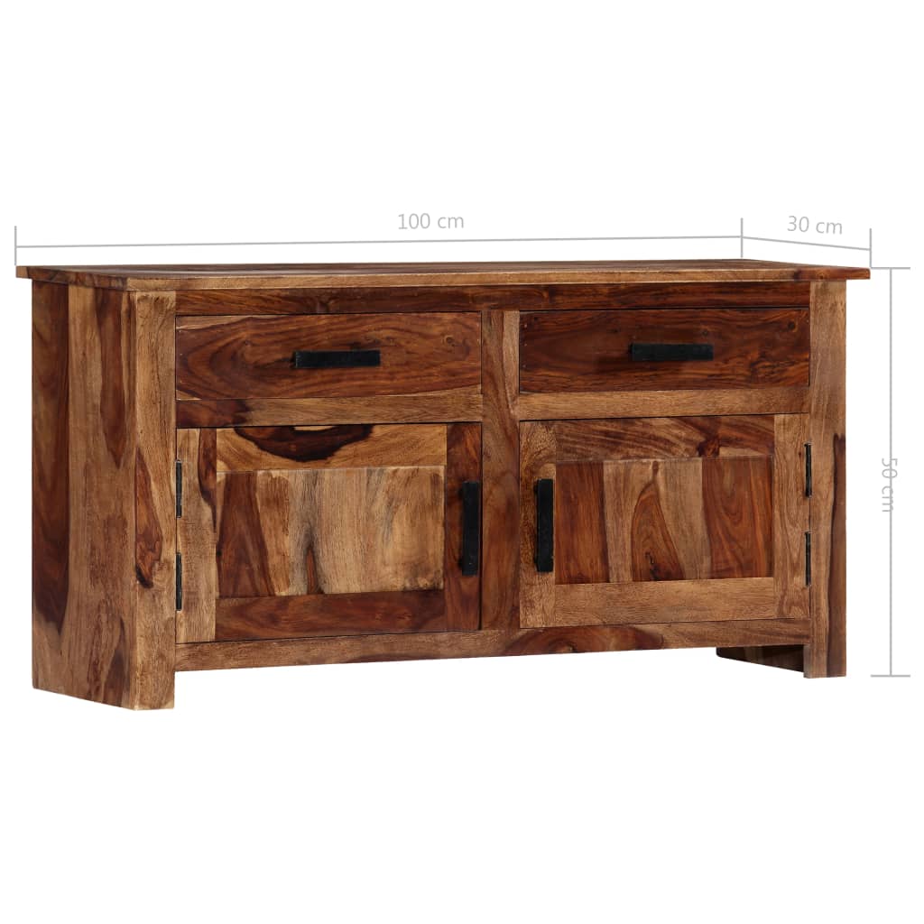 vidaXL Aparador de madera maciza 100x30x50 cm