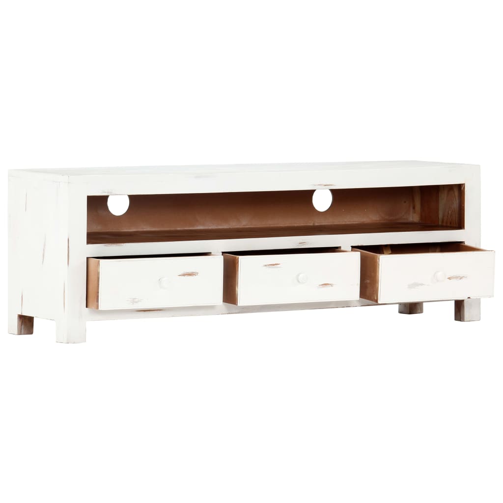 vidaXL Mueble de TV de madera maciza de acacia 120x30x40 cm