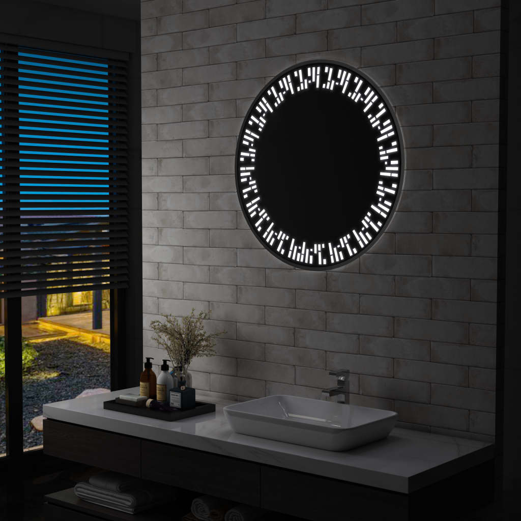 vidaXL Espejo de baño con LED 80 cm