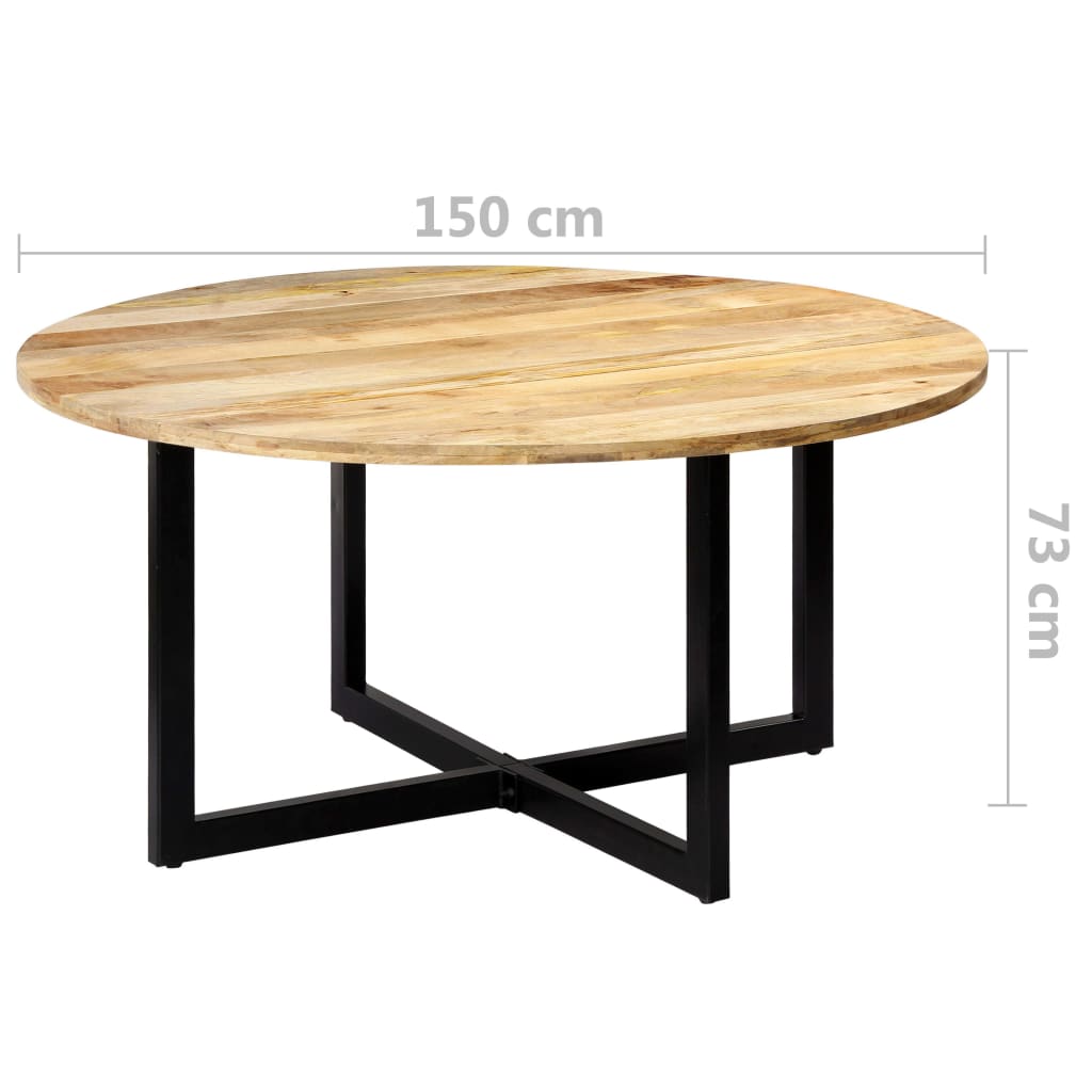 vidaXL Mesa de comedor de madera maciza de mango 150x73 cm