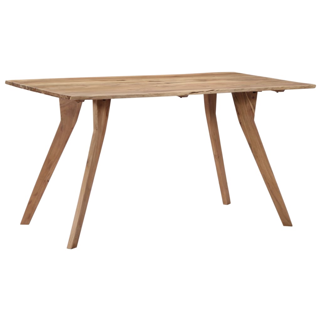 vidaXL Mesa de comedor de madera maciza de acacia 140x80x76 cm