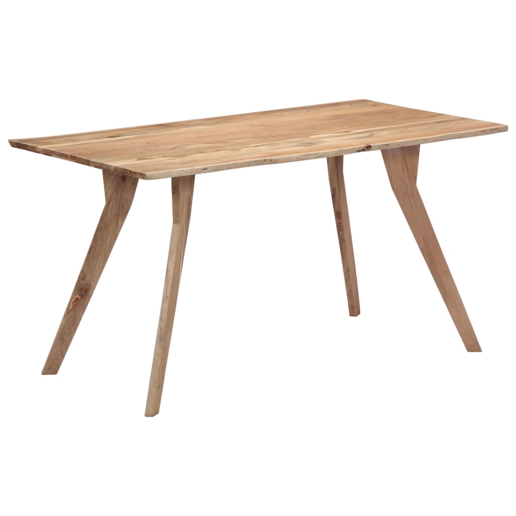 vidaXL Mesa de comedor de madera maciza de acacia 140x80x76 cm