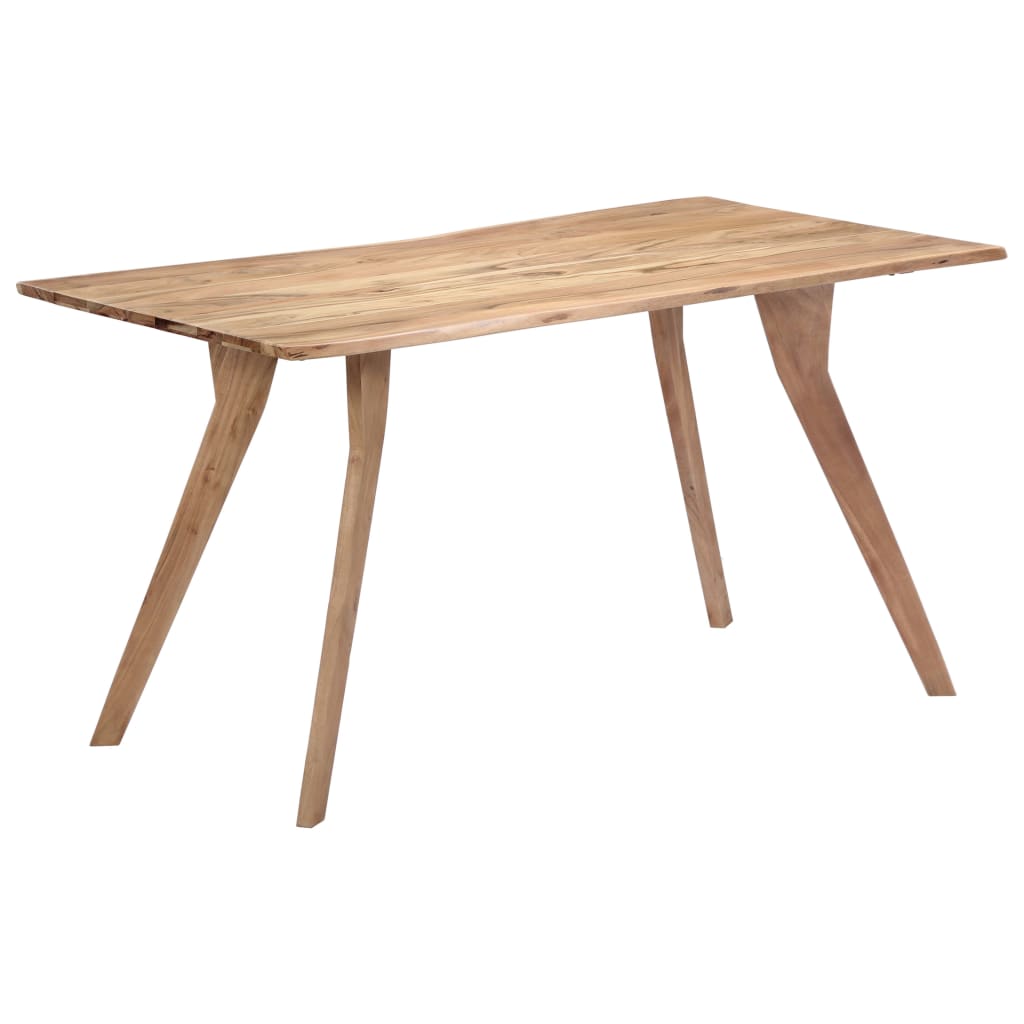 vidaXL Mesa de comedor de madera maciza de acacia 140x80x76 cm