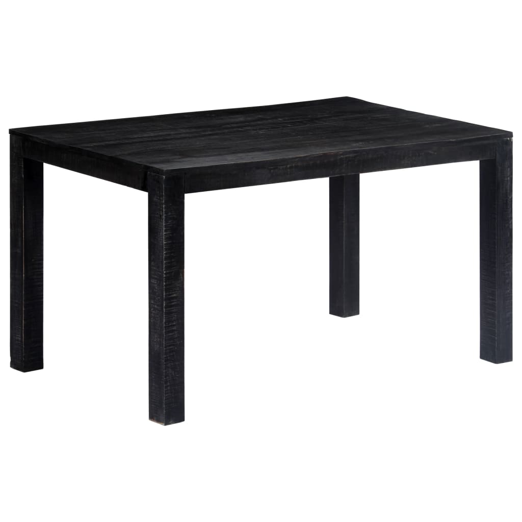 vidaXL Mesa de comedor de madera maciza de mango negra 140x80x76 cm