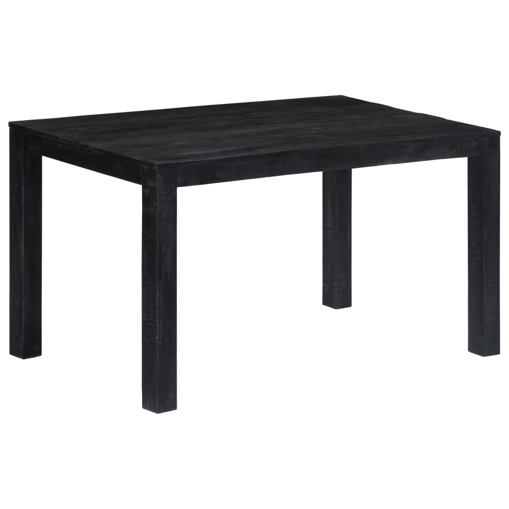 vidaXL Mesa de comedor de madera maciza de mango negra 140x80x76 cm