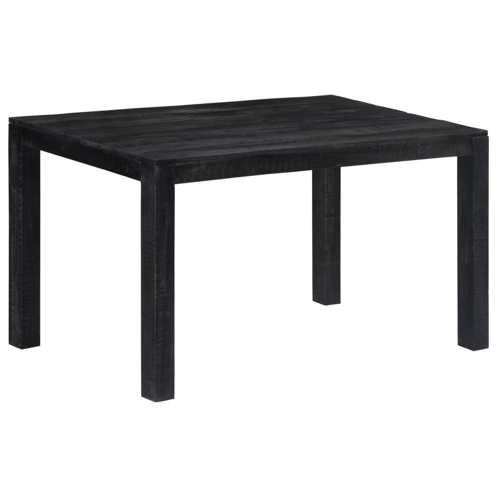 vidaXL Mesa de comedor de madera maciza de mango negra 140x80x76 cm