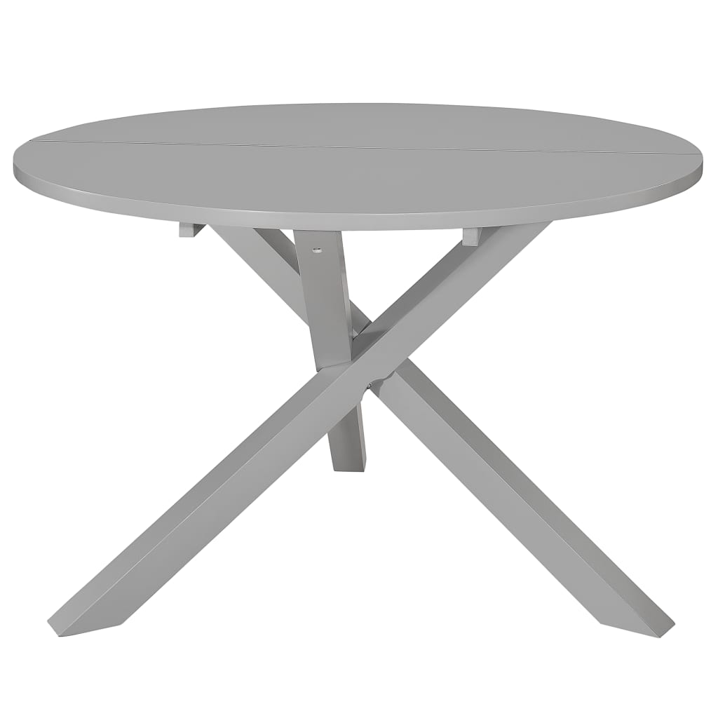 vidaXL Mesa de comedor de MDF gris 120x75 cm