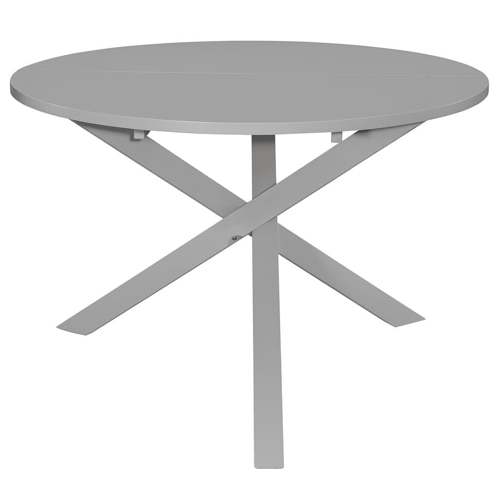 vidaXL Mesa de comedor de MDF gris 120x75 cm