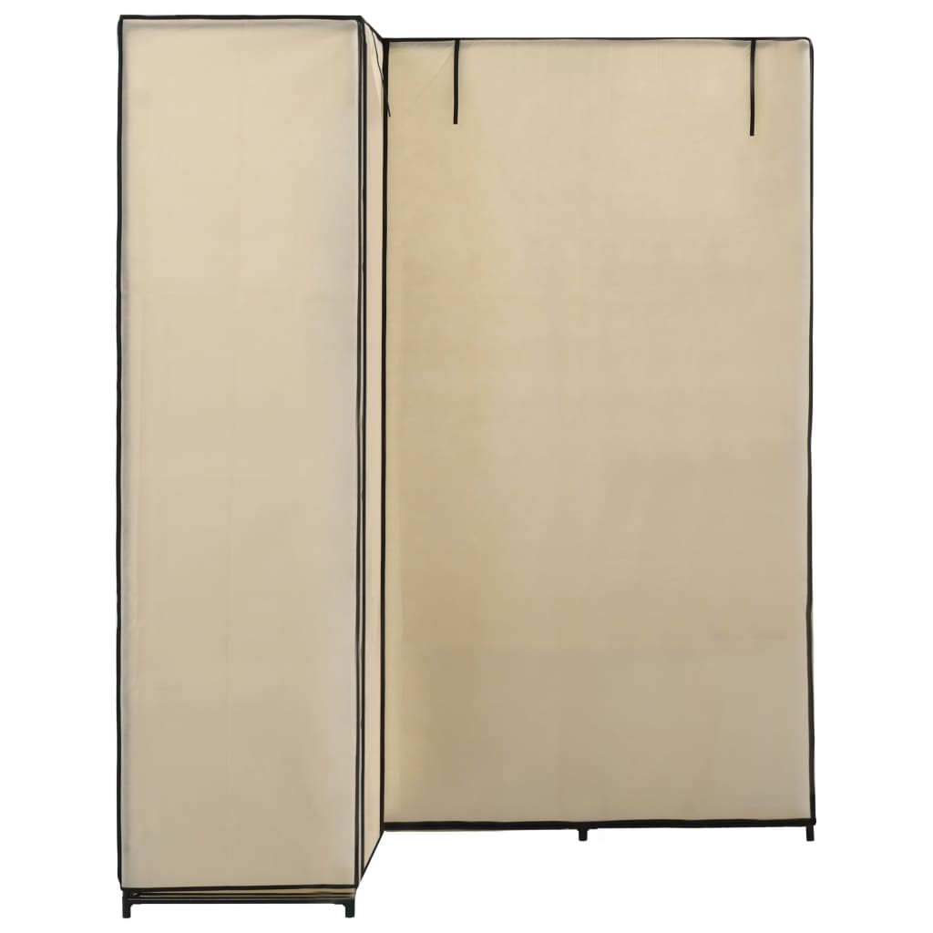 vidaXL Armario de esquina color crema 130x87x169 cm