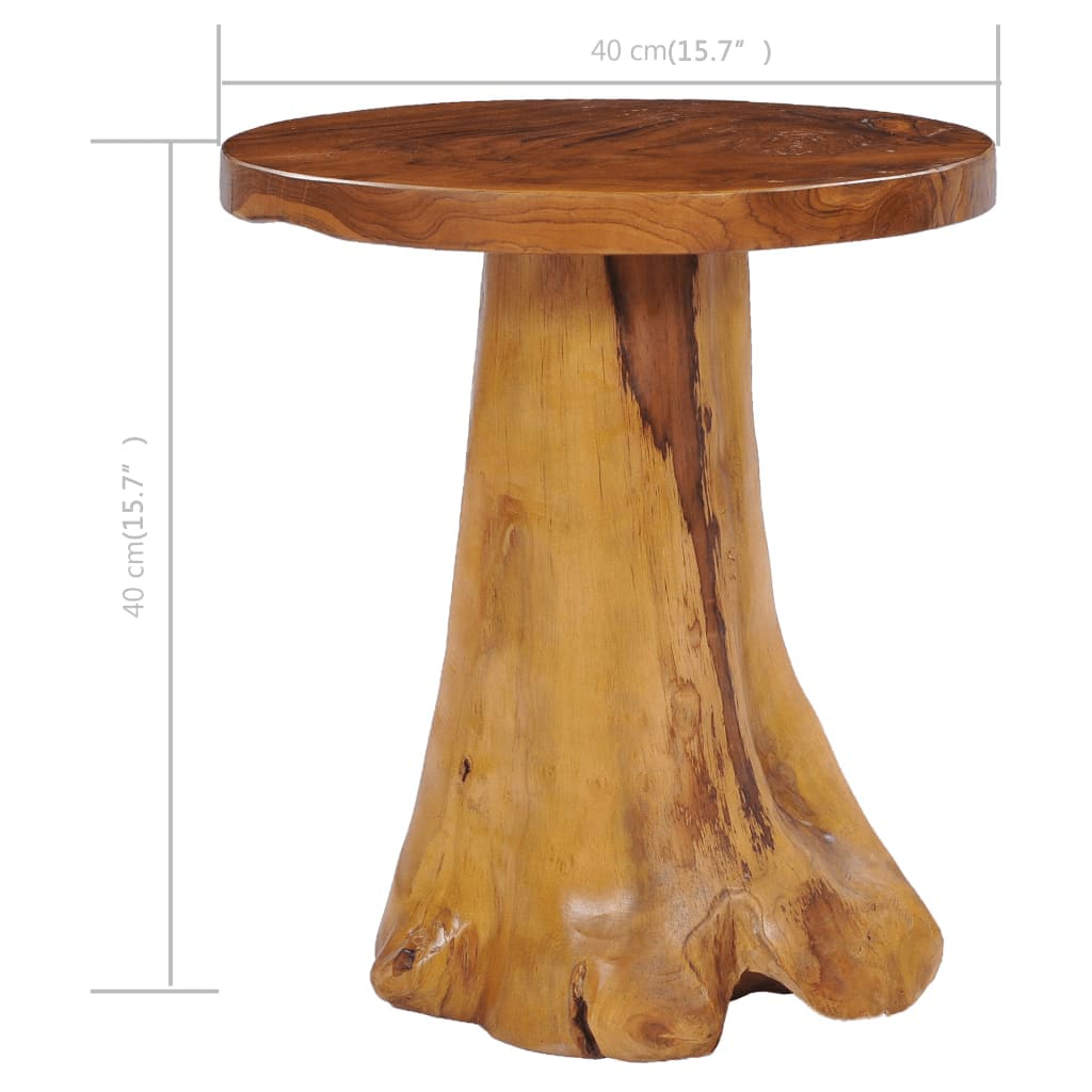 vidaXL Mesa de centro de madera maciza de teca 40x40 cm