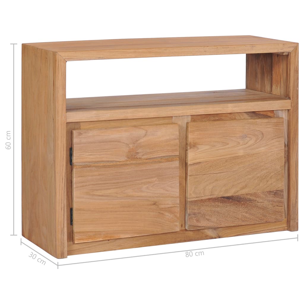 vidaXL Aparador de madera maciza de teca 80x30x60 cm