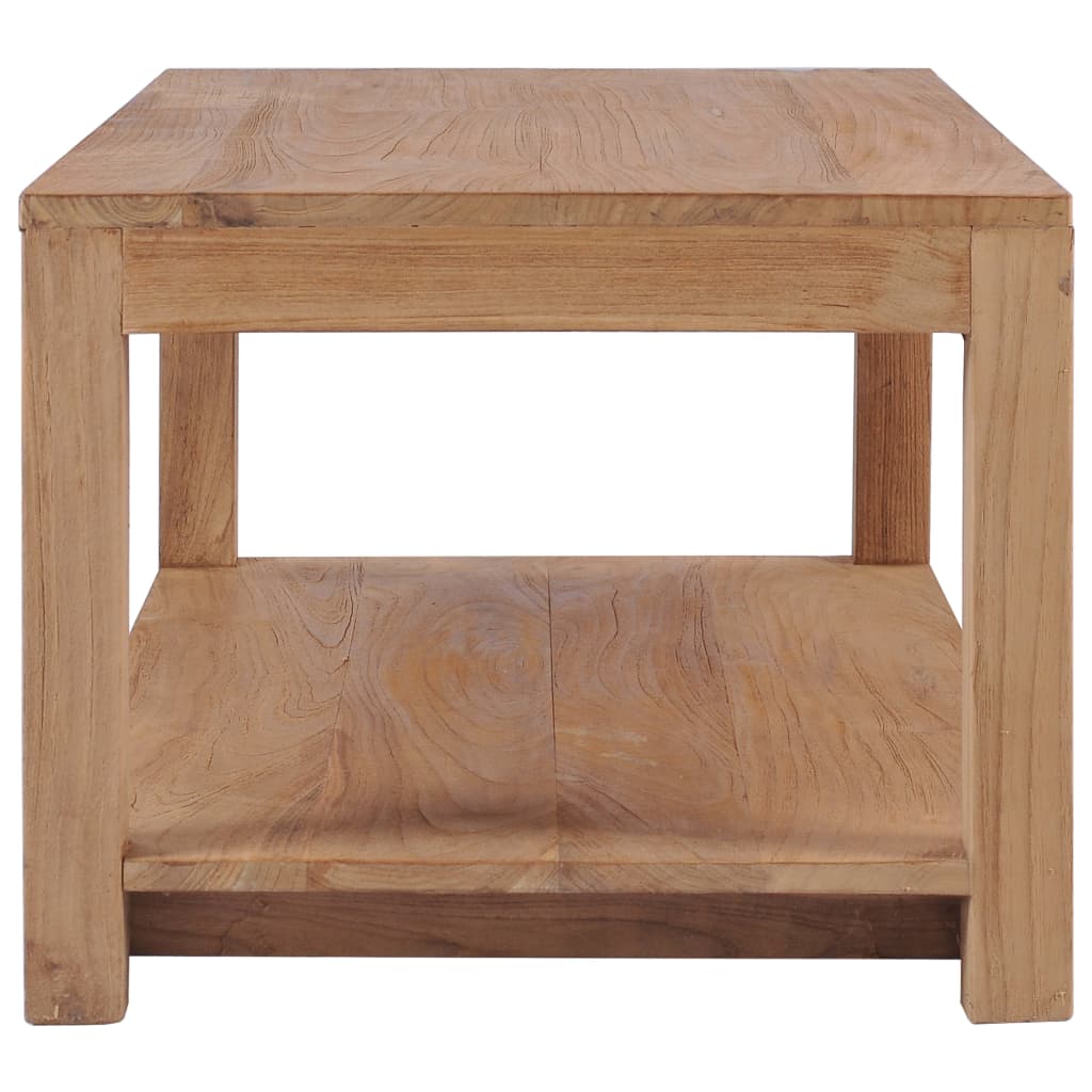 vidaXL Mesa de centro de madera maciza de teca 100x50x40 cm