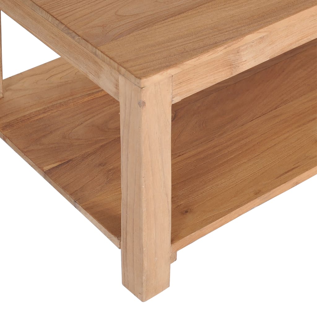 vidaXL Mesa de centro de madera maciza de teca 100x50x40 cm