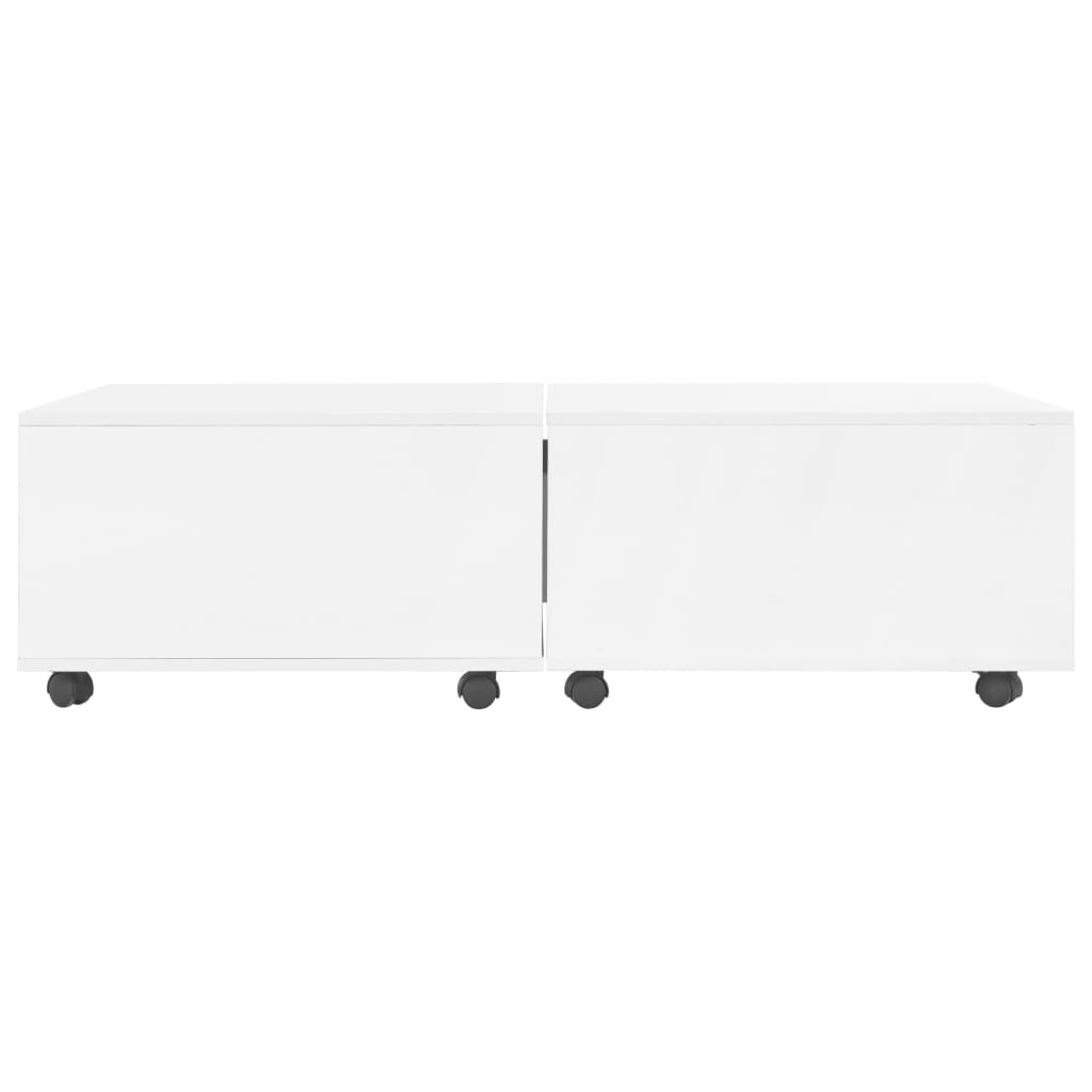 vidaXL Mesa de centro blanco brillo 120x60x35 cm