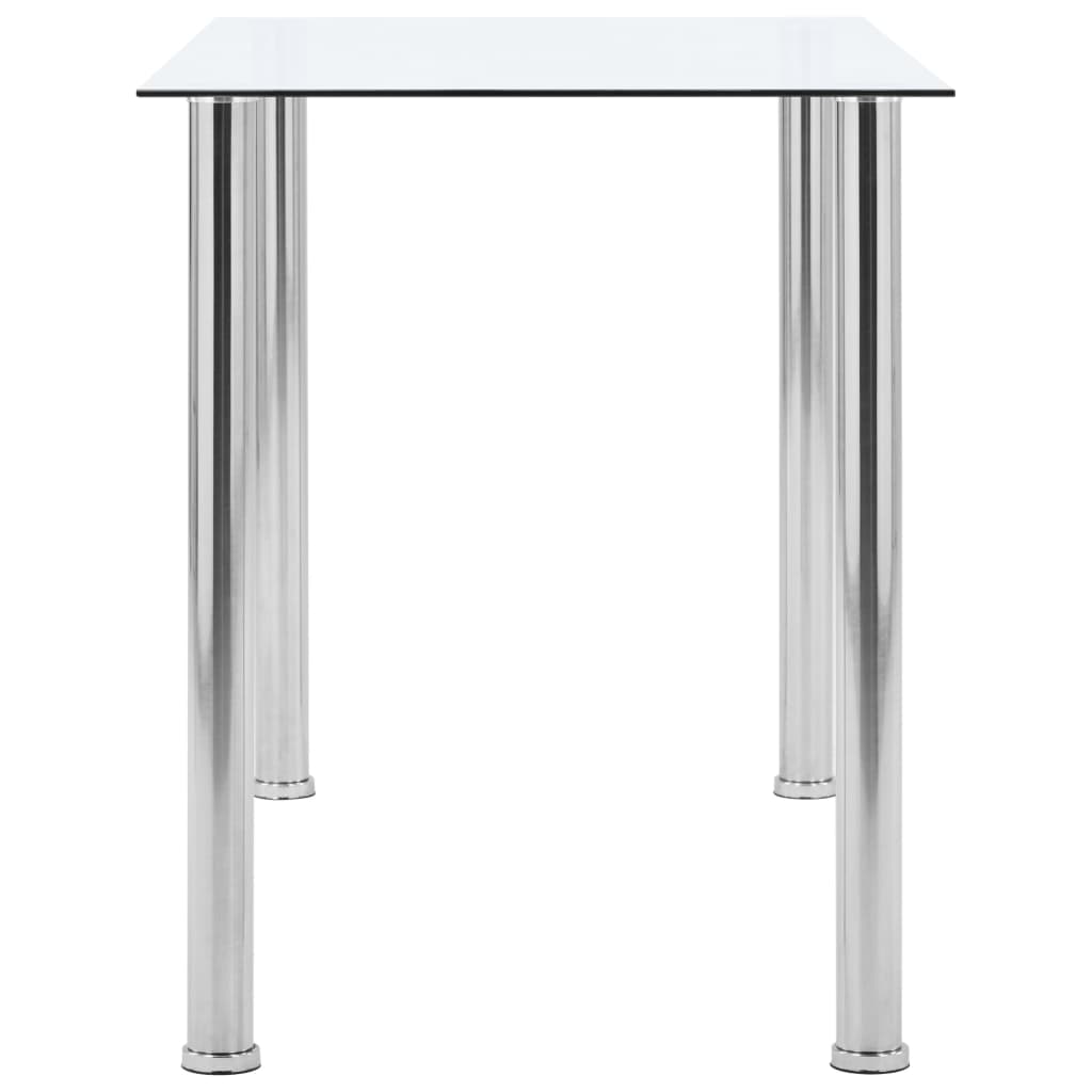 vidaXL Mesa de comedor vidrio templado transparente 120x60x75 cm