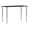 vidaXL Mesa de comedor de vidrio templado negro 120x60x75 cm