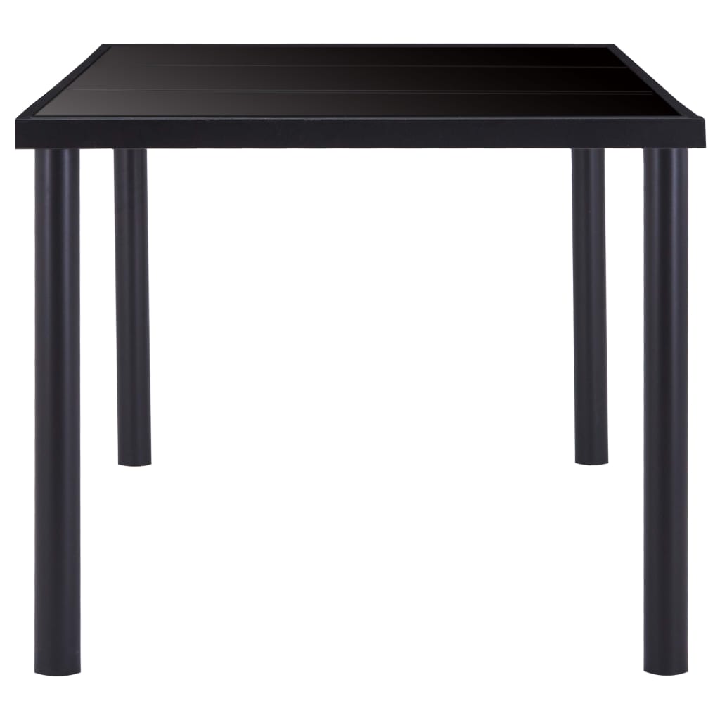 vidaXL Mesa de comedor de vidrio templado negro 180x90x75 cm