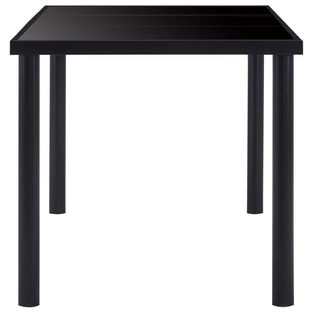 vidaXL Mesa de comedor de vidrio templado negro 200x100x75 cm